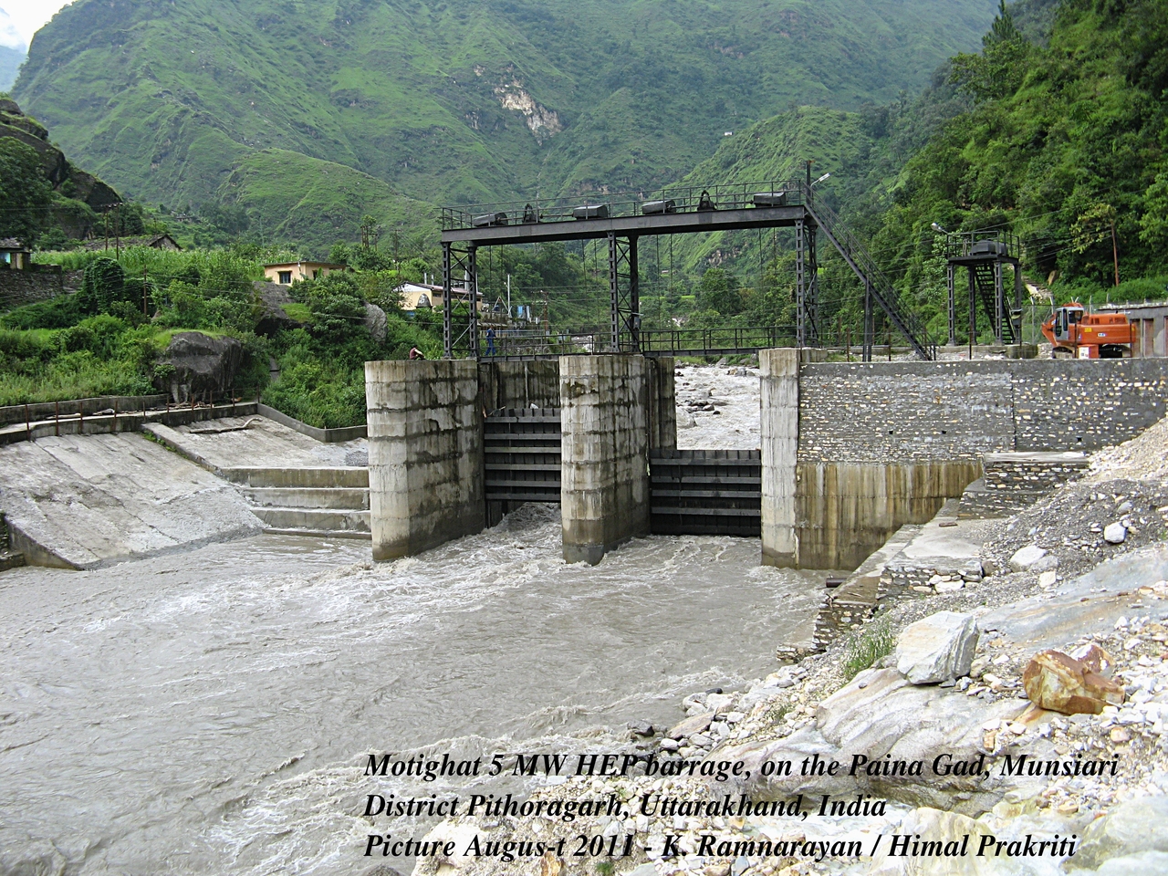 Motighat Stage 1 (5 MW HEP) before the floods of 2013