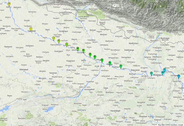 Nadisutra: Journey Map - 27th December 2014 to 30th January 2015