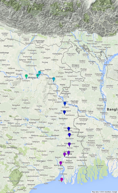 Nadisutra: Journey Map - 30th January 2015 to 19th February 2015